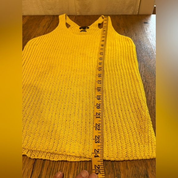 MASSIMO DUTTI - Yellow Ribbed Knit Tank Top - XS - Picture 9 of 9